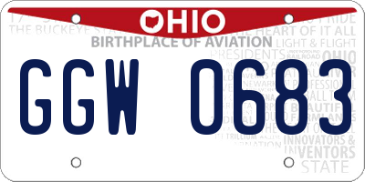 OH license plate GGW0683