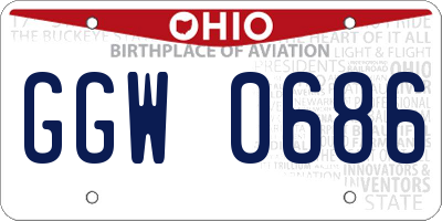 OH license plate GGW0686