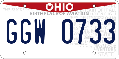 OH license plate GGW0733