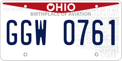 OH license plate GGW0761