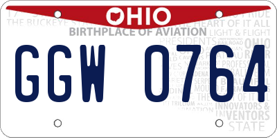 OH license plate GGW0764