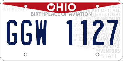 OH license plate GGW1127