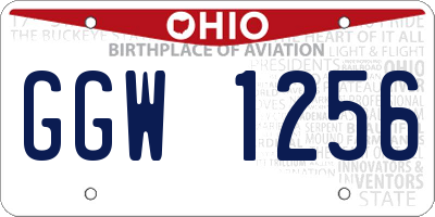 OH license plate GGW1256