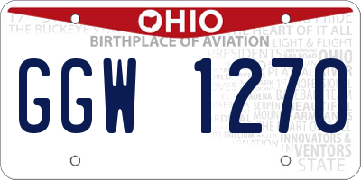 OH license plate GGW1270