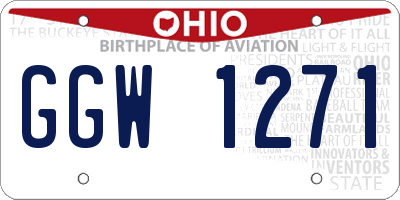 OH license plate GGW1271