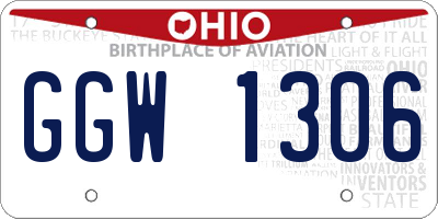 OH license plate GGW1306