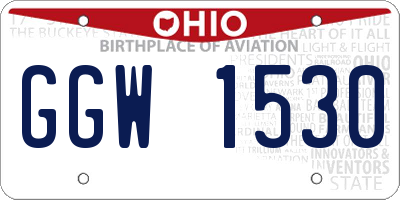 OH license plate GGW1530