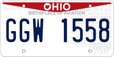 OH license plate GGW1558