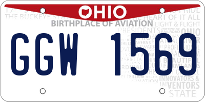 OH license plate GGW1569