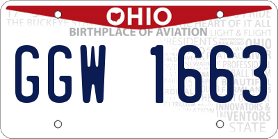OH license plate GGW1663