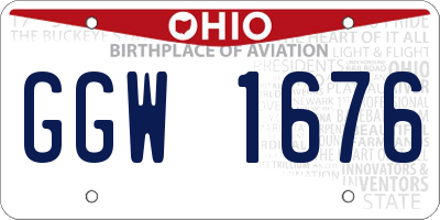 OH license plate GGW1676
