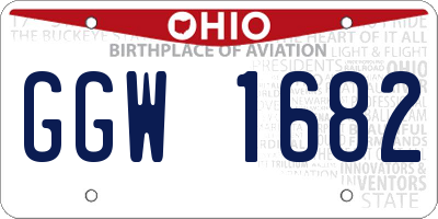 OH license plate GGW1682