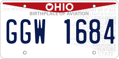 OH license plate GGW1684