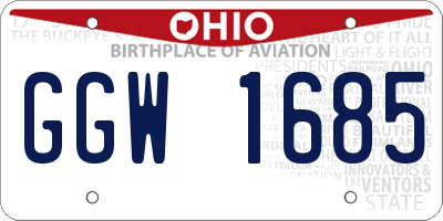 OH license plate GGW1685