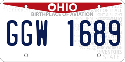 OH license plate GGW1689