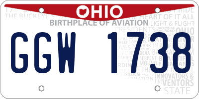 OH license plate GGW1738