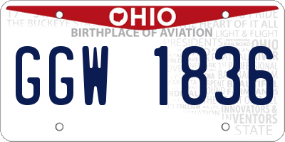 OH license plate GGW1836