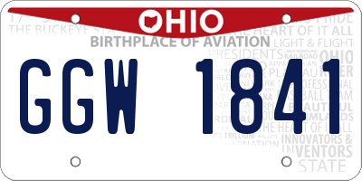 OH license plate GGW1841