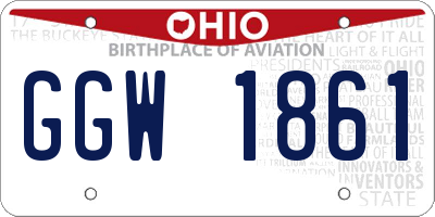 OH license plate GGW1861