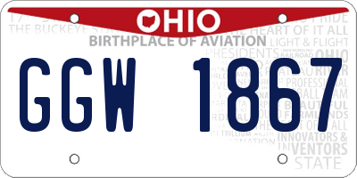 OH license plate GGW1867