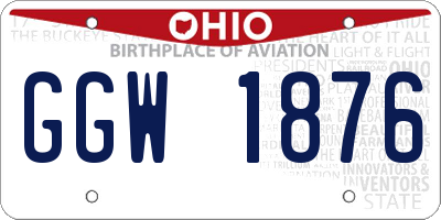 OH license plate GGW1876