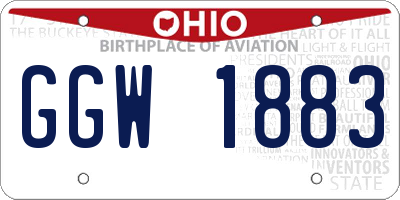 OH license plate GGW1883
