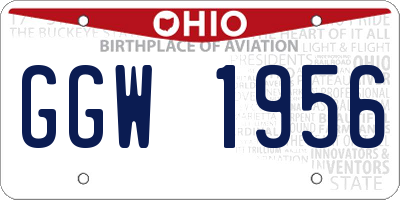 OH license plate GGW1956