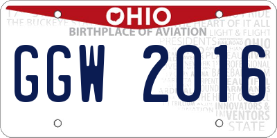 OH license plate GGW2016