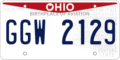 OH license plate GGW2129