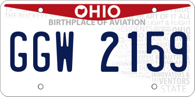 OH license plate GGW2159