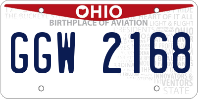 OH license plate GGW2168