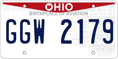 OH license plate GGW2179