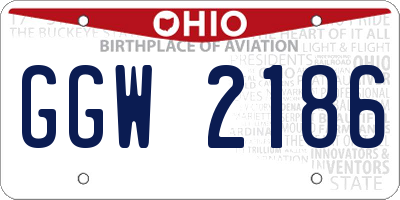 OH license plate GGW2186