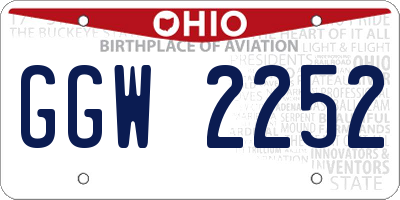 OH license plate GGW2252