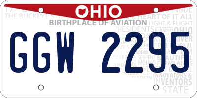 OH license plate GGW2295