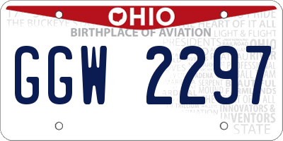 OH license plate GGW2297