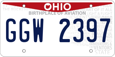 OH license plate GGW2397