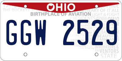 OH license plate GGW2529
