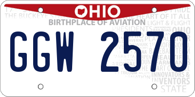 OH license plate GGW2570