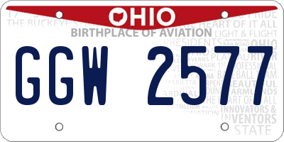 OH license plate GGW2577