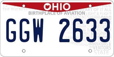 OH license plate GGW2633