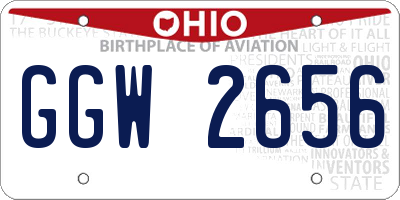 OH license plate GGW2656