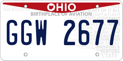 OH license plate GGW2677