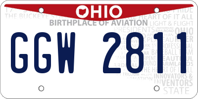 OH license plate GGW2811