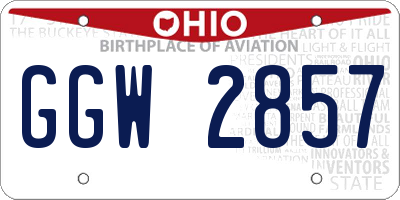 OH license plate GGW2857