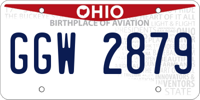 OH license plate GGW2879