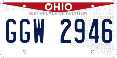OH license plate GGW2946