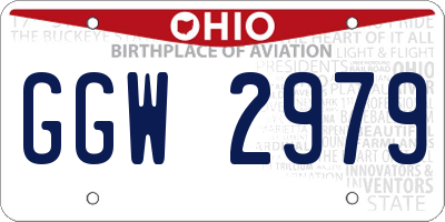OH license plate GGW2979