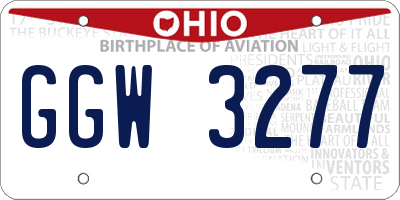 OH license plate GGW3277