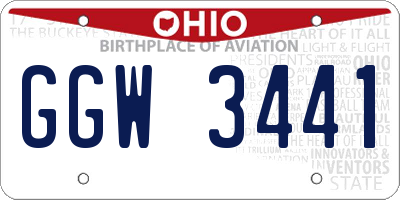 OH license plate GGW3441